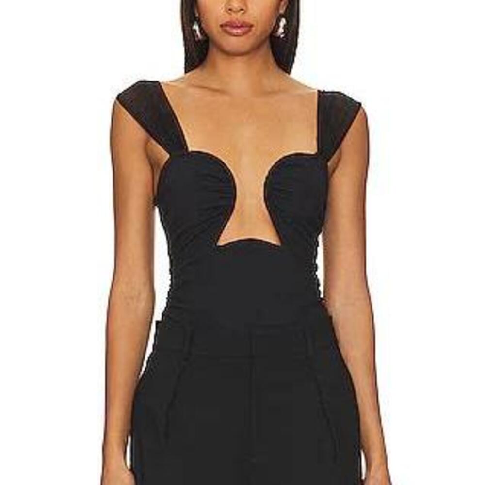 Free People x REVOLVE Double Take Corset Bodysuit in Black
